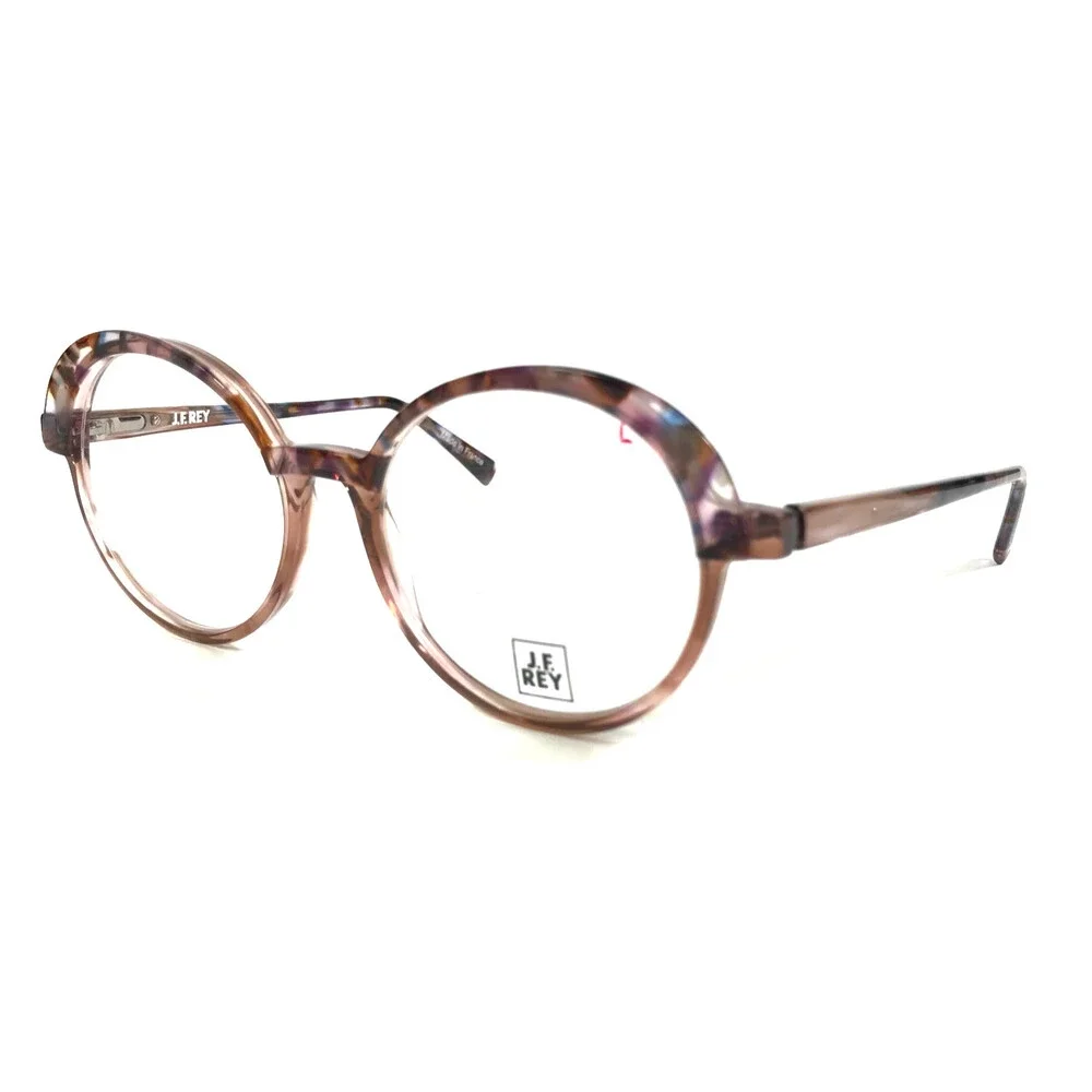 J. F. Rey Eyeglasses Frames JF1528 8075 Brown Pink Tortoise Full Rim 54-18-143